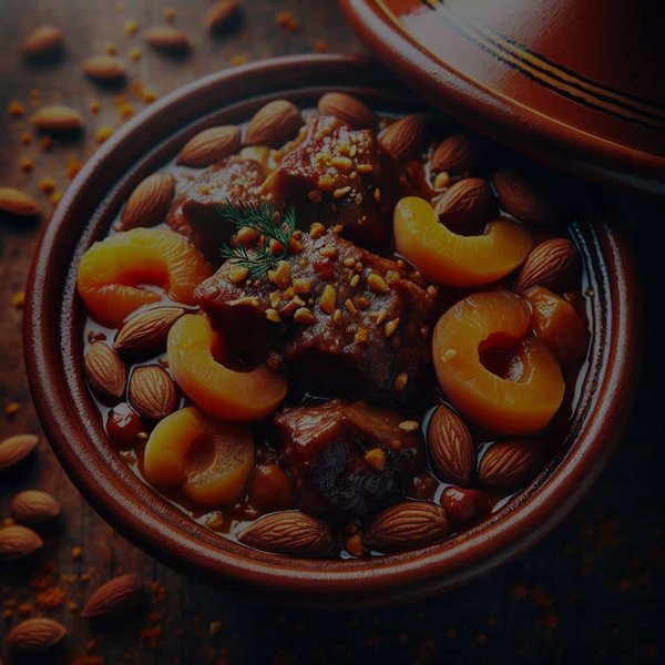 What's the Secret to Perfectly Tender Moroccan Tagine with Apricots and Almonds?